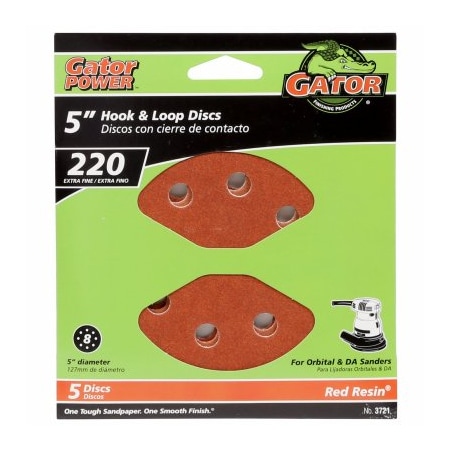 Gator Finishing 5PK 5220G AO Sand Disc 3721